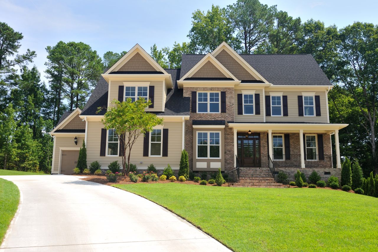 Beautiful two-story home with energy-efficient custom windows installed by Built Right Pro in Metro Detroit.